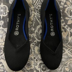 Rothy’s black ballet slippers